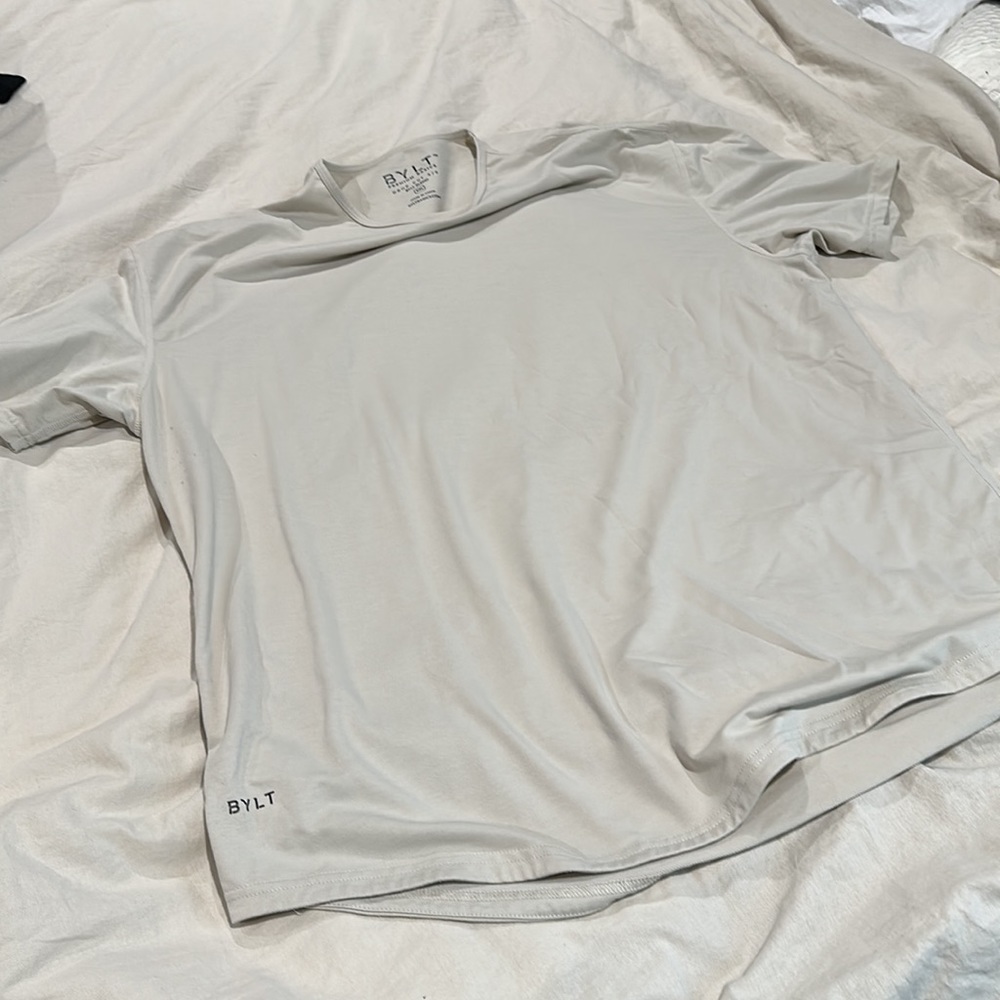Beige Bylt Basics Drop Cut S/S Bylt Blend T Shirt - image 5